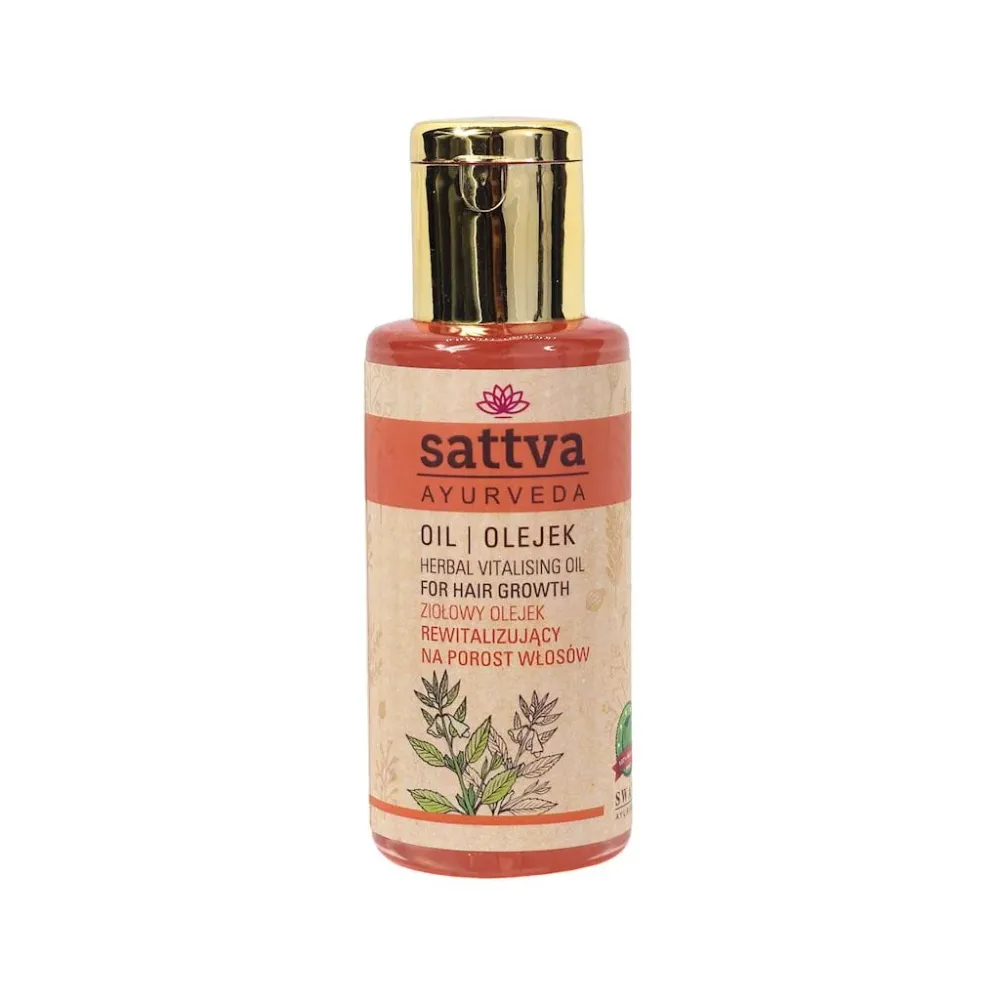 Elvyttävä yrttihiusöljy hiuksien kasvuun 100 ml - SATTVA