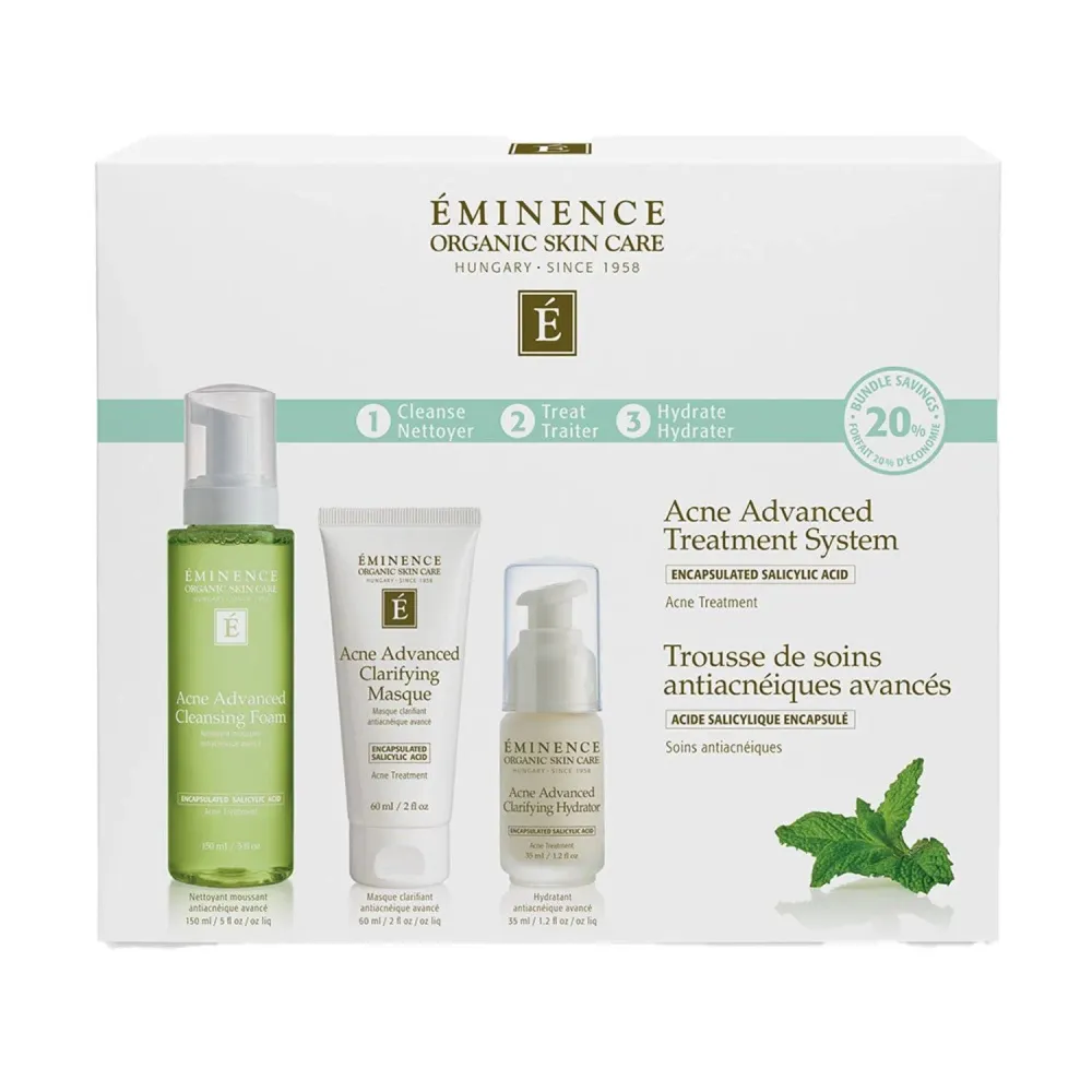 EMINCE ORGINES ACNE ADVISD 3-STEP -HARJOUSJÄRJESTELMÄ Eminence Organics