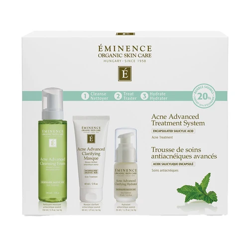 EMINCE ORGINES ACNE ADVISD 3-STEP -HARJOUSJÄRJESTELMÄ Eminence Organics