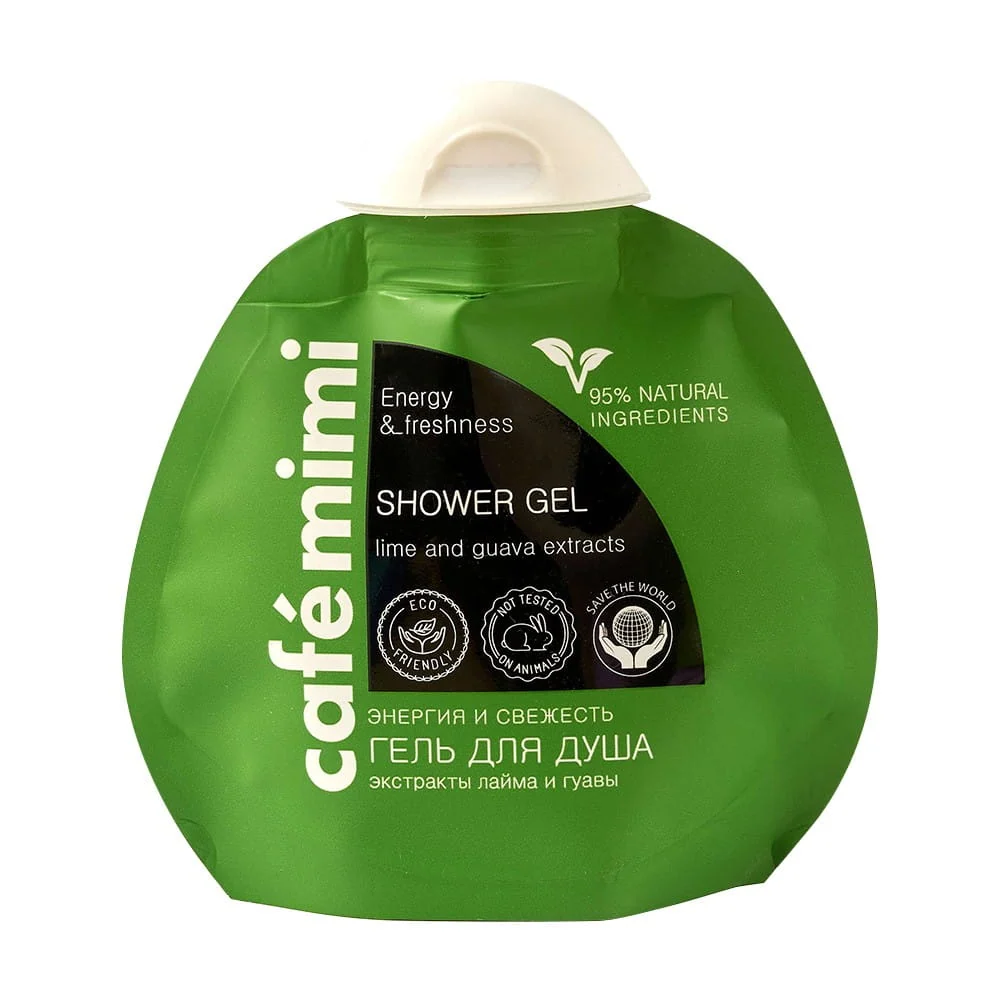 Energiaa ja raikasta tuoksua sisältävä suihkugeeli 100 ml CAFEMIMI