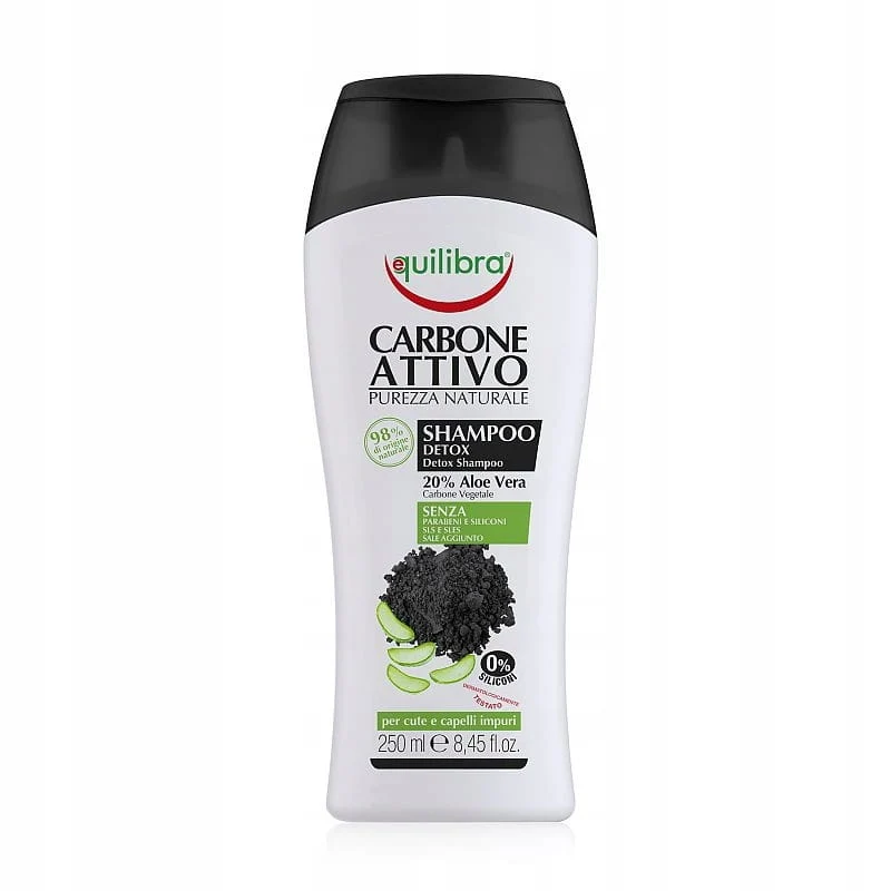 Equilibra Shampoo aktiivihiilellä 250 ml
