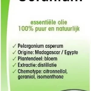 Eteerinen pelargonioöljy (Pelargonium) 10 ml - PHYSALIS
