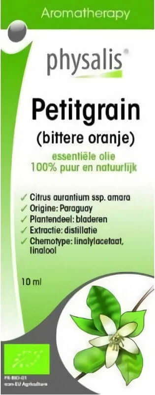 Eteerinen Petitgrain-öljy (appelsiinipuu) LUOMU 10 ml - PHYSALIS