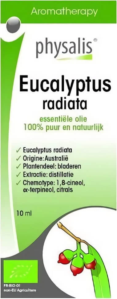 Eucalyptus radiata (australialainen eukalyptus) eteerinen öljy BIO 10 ml - PHYSALIS