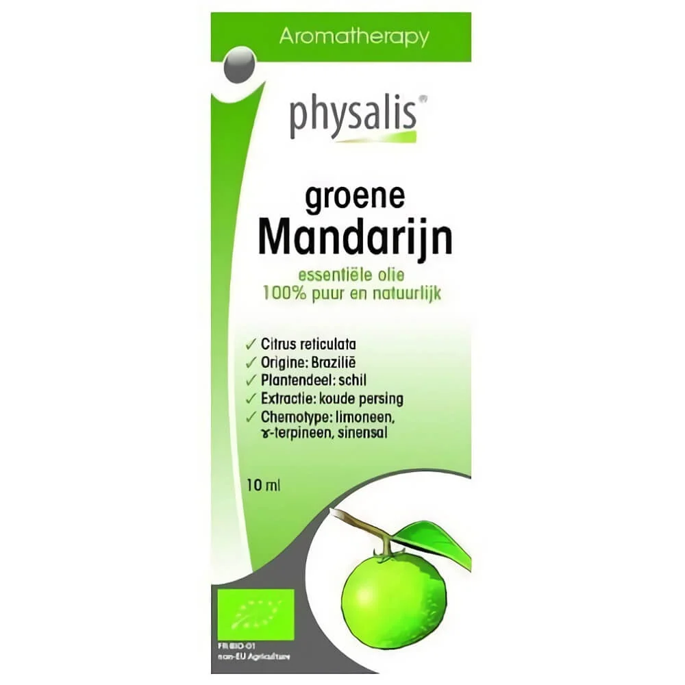 Groene Mandarine eteerinen öljy (vihreä mandariini) LUOMU 10 ml - PHYSALIS