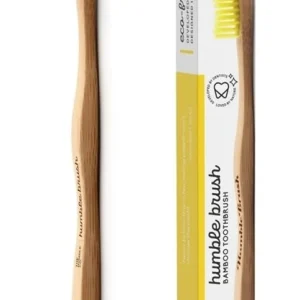 Hammasharja, pehmeä keltainen bambu 19cm Humble