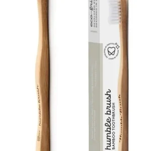 Hammasharja, pehmeä valkoinen bambu 19cm Humble