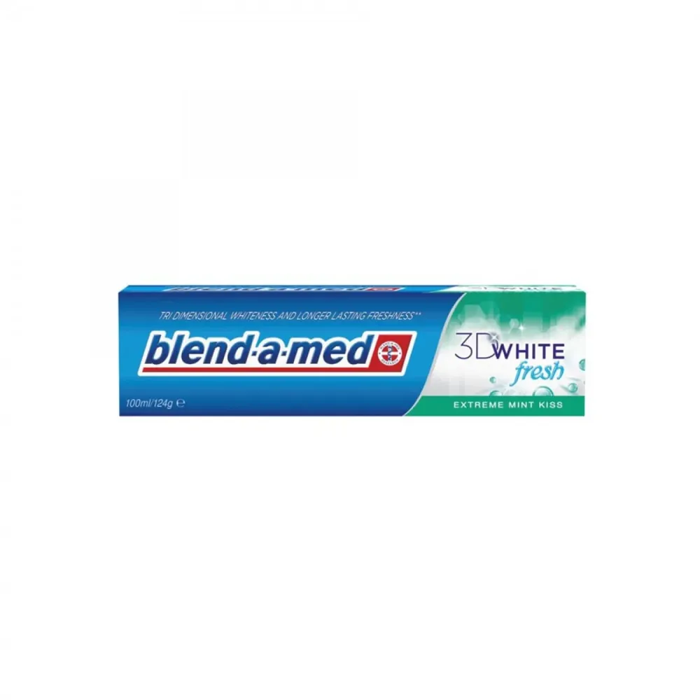 Hammastahna 3d white kiss menthe extrême fraîche 100 ml - BLENDAMED