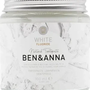 Hampaiden valkaiseva fluoridihammastahna 100 ml purkissa - BEN & ANNA
