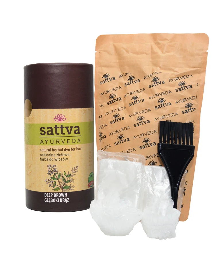 HENNA syvinruskea ECO 150 g - SATTVA (AYURVEDA)