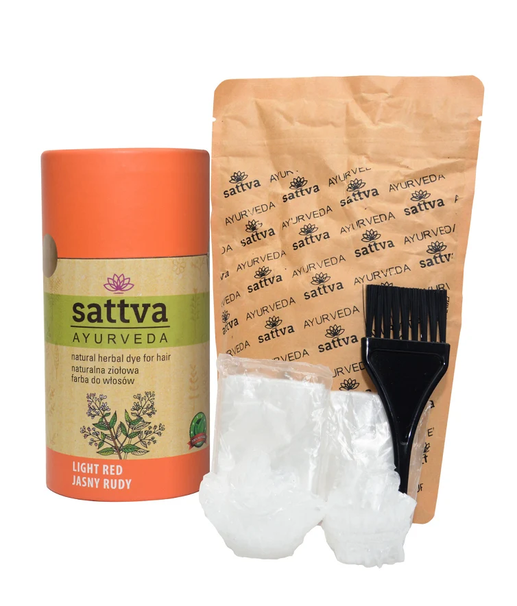 HENNA VAALEANPUNAINEN EKO 150 g - SATTVA (AYURVEDA)