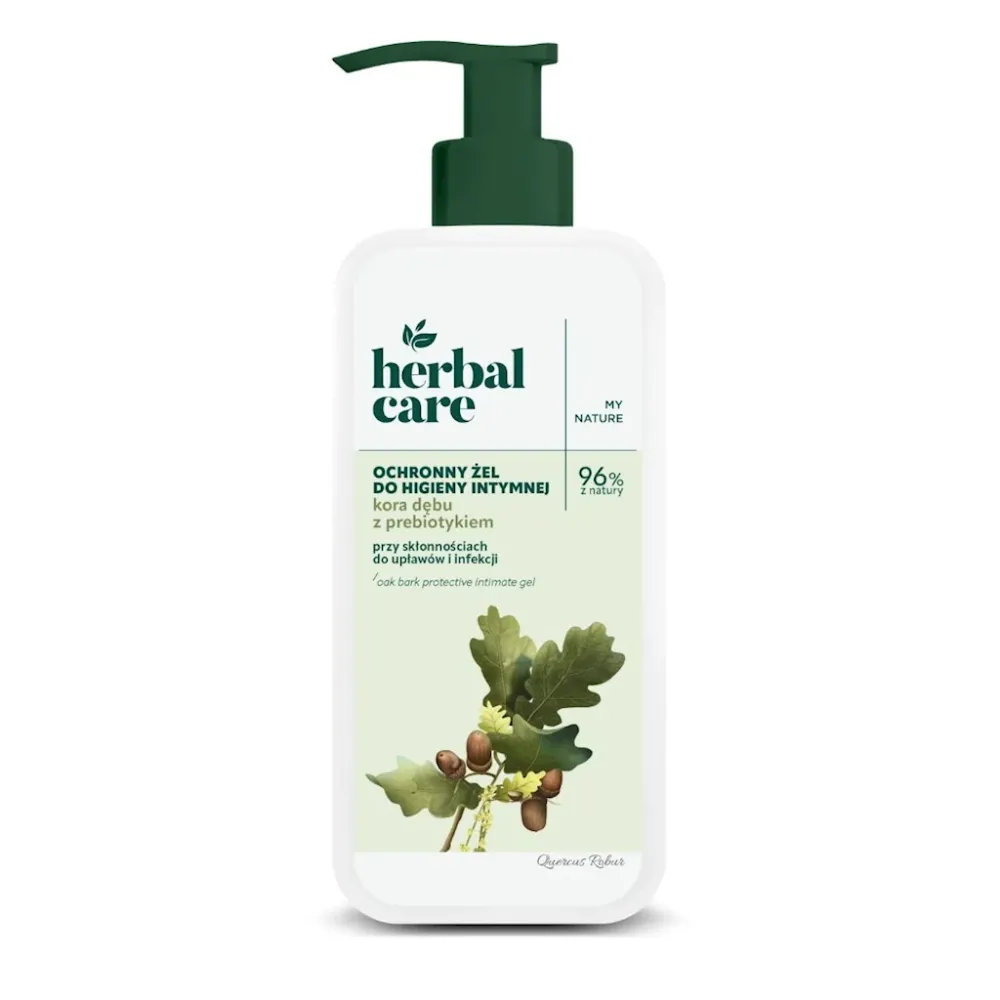 HERBAL CARE Suojava Intimihoidon geeli Tammenkuori prebiootilla 330ml FARMONA