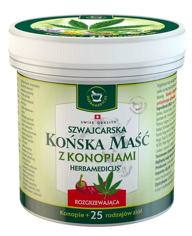 Hevosvoide hamppuöljyllä, lämmittävä 250ml SWISSMEDICUS