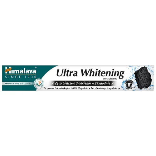 HIMALAYA Gum Expert Ultra Whitening kasviperäinen hammastahna aktiivihiilellä (75 ml)