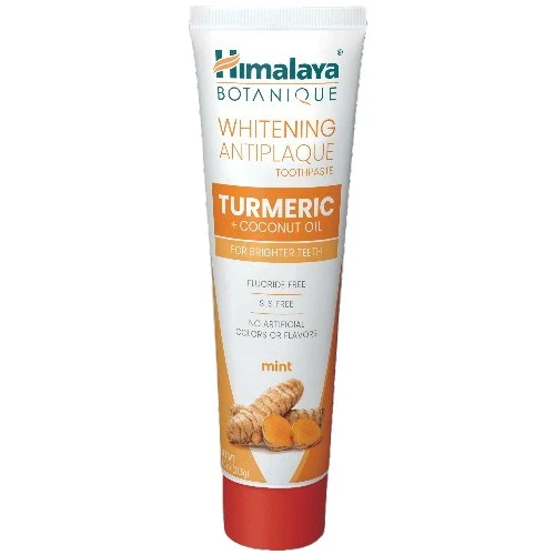 HIMALAYA Plakkia vastainen valkaiseva hammastahna kurkumalla ja kookosöljyllä (75 ml)