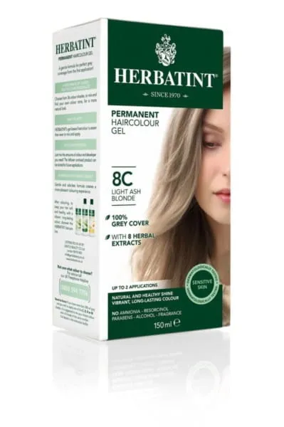 Hiusten väriaine 8c vaalean vaalea tuhkanharmaa 150 ml HERBATINT