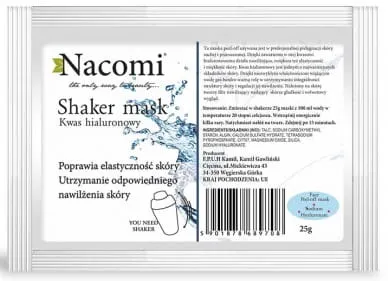Hyaluronihappoja sisältävä levänaamio 25g NACOMI