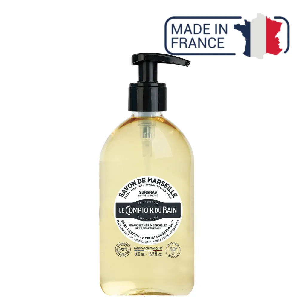 Hypoallergeeninen nestemäinen Marseille-saippua - 500ml - Le Comptoir du Bain