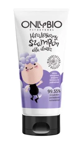 Hypoallerginen shampoo lapsen hiuksille, allergiselle iholle 200 ml tuubi - VAIN BIO