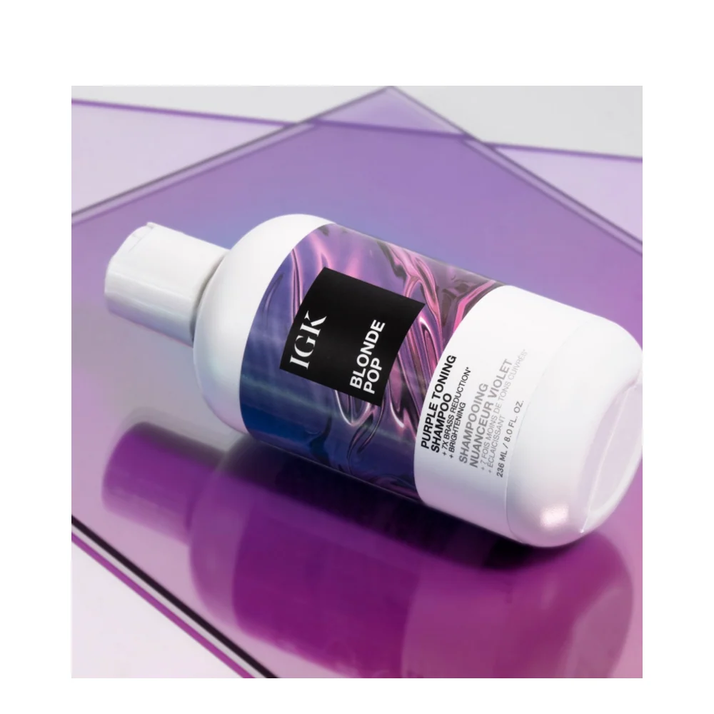 Igk hiukset blondi pop violetti sävy shampoo IGK Hair