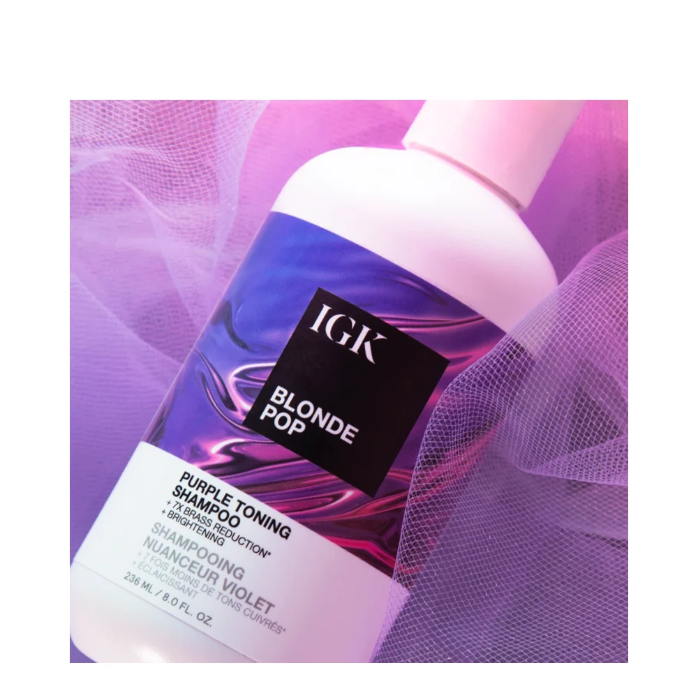 Igk hiukset blondi pop violetti sävy shampoo IGK Hair