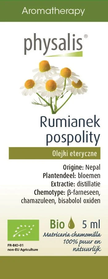 IKUISET ROMANIN KAMOMILLAN ÖLJY (ECHTE KAMILLE) LUOMU 5 ml - PHYSALIS