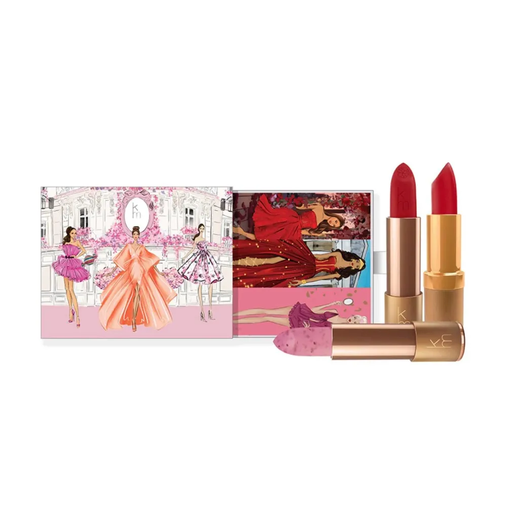 Karen Murrell Natural Lipstick Gift Set Trio - Punaiset