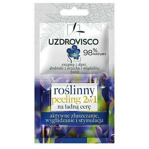 Kasvojen kuorinta 2en1 aktiivinen kuorinta, tasoitus ja stimulointi (2 x 5 ml) 10 ml - UZDROVISCO