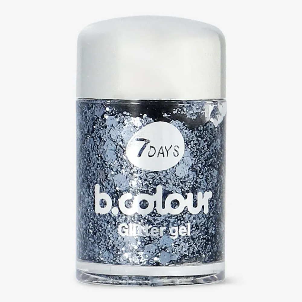 Kasvojen ja vartalon miniglittergeeli 7Days B.COLOUR - 03 Ghost bride (Aavemorsian)