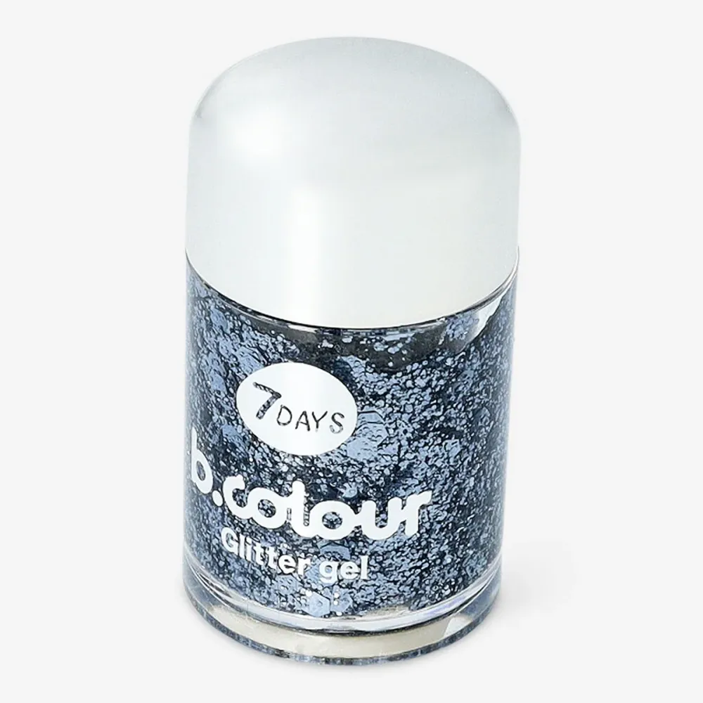 Kasvojen ja vartalon miniglittergeeli 7Days B.COLOUR - 03 Ghost bride (Aavemorsian)