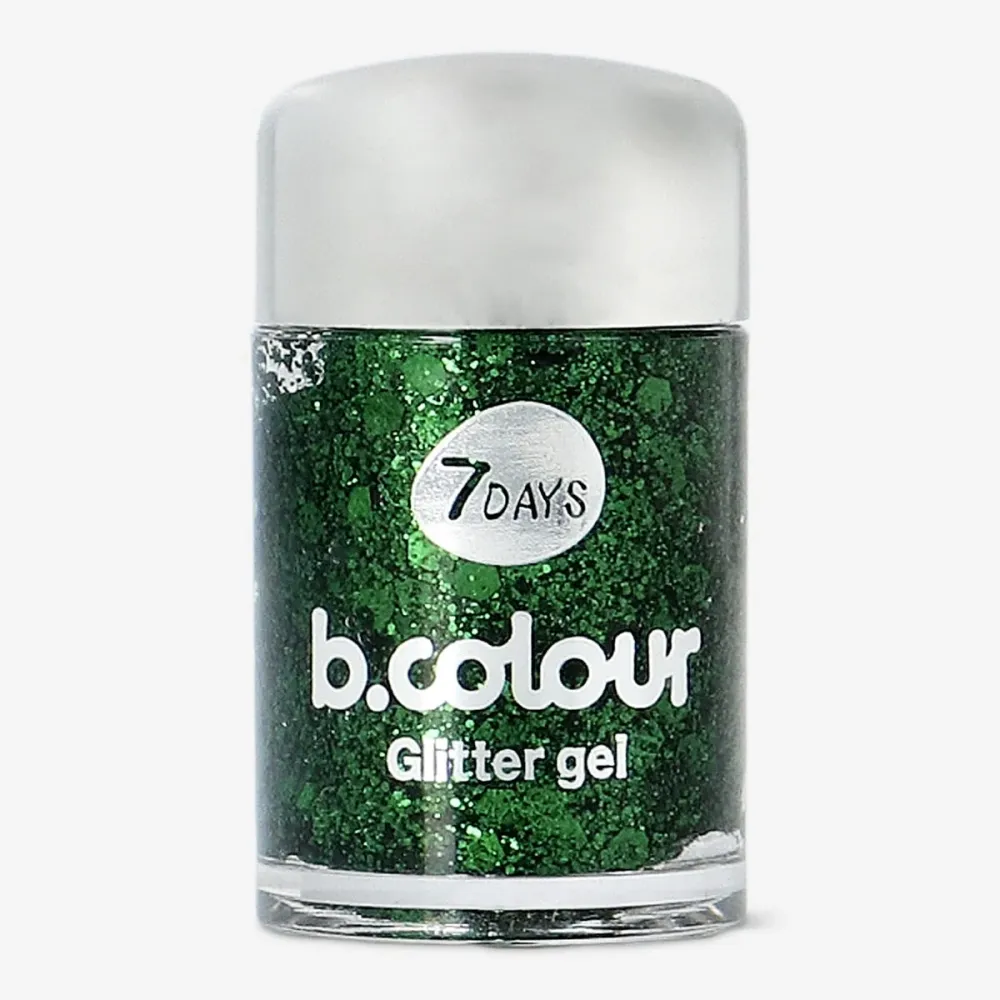 Kasvojen ja vartalon miniglittergeeli 7Days B.COLOUR - 01 Witch everyday