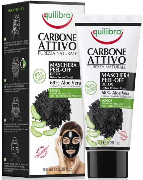 Kasvonaamio aktiivihiilella 100ml EQUILIBRA