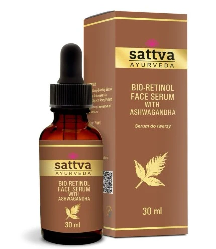 Kasvoseerumi ASHWAGANDHALLA JA LUOMU-RETINOLILLA 30 ml - SATTVA (AYURVEDA)