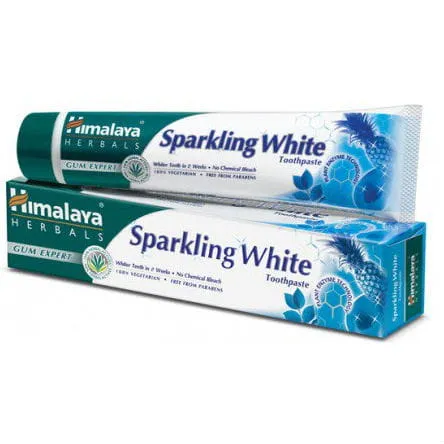 Kimaltava valkoinen Whitening-hammastahna ilman fluoridia 80g HIMALAYA