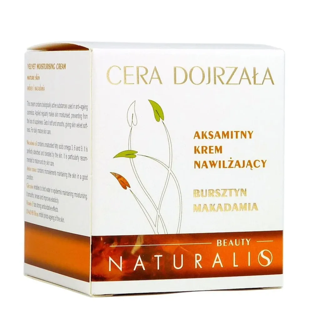 Kosteusvoide kypsälle iholle, amber macadamia 50ml NATURALIS