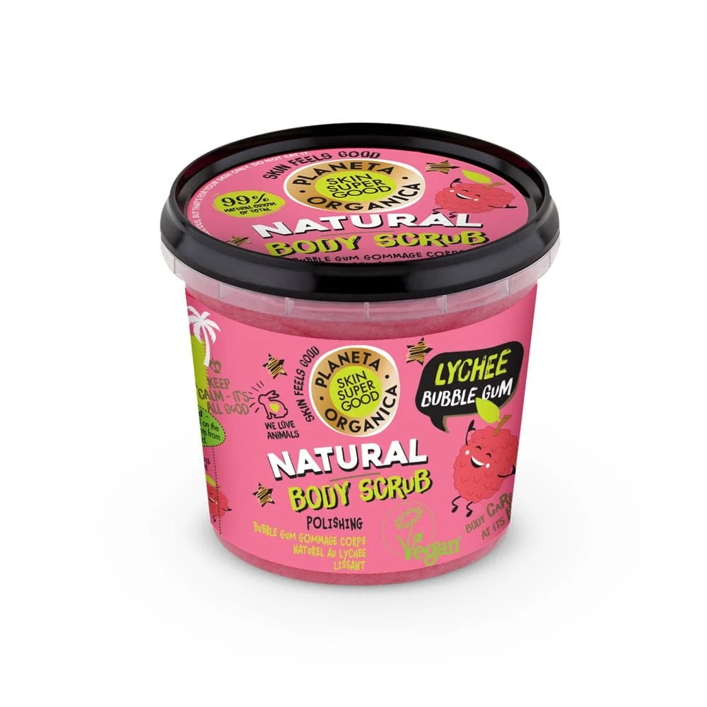 Kosteuttava ruumiinkuorinta litsihampurilaispurukumilla 360 ml