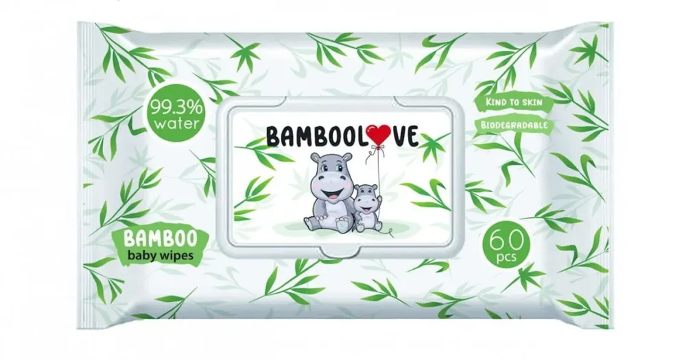 KOSTEUTTAVAT BAMBUPYHHEET 60 kpl - BAMBOOLOVE
