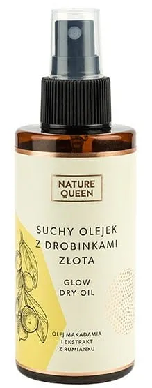 Kuivakultahiukkasia sisältävä öljy 150ml NATURE QUEEN