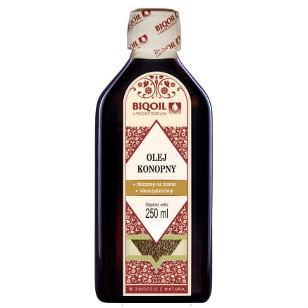 Kylmäpuristettu raaka hamppuöljy 250ml BIOOIL
