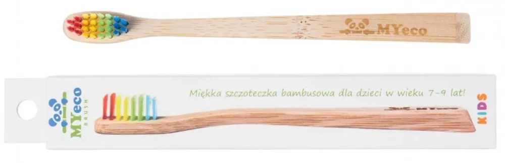 LASTEN HAMPAHARJA 4–6-VUOTIAILLE PEHMEÄ MONIVÄRINEN BAMBUA - MYECOBRUSH