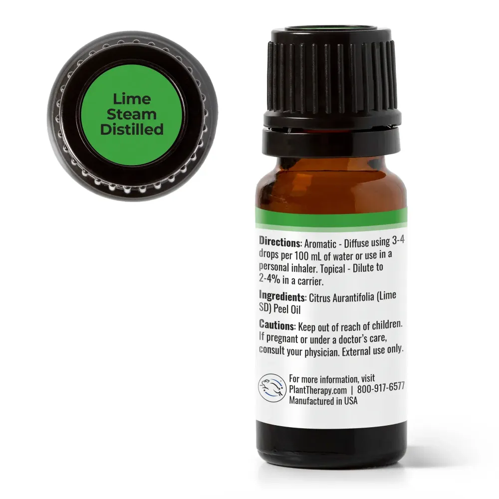 Lime Steam Distilled Eteerinen öljy 10 ml - Plant Therapy