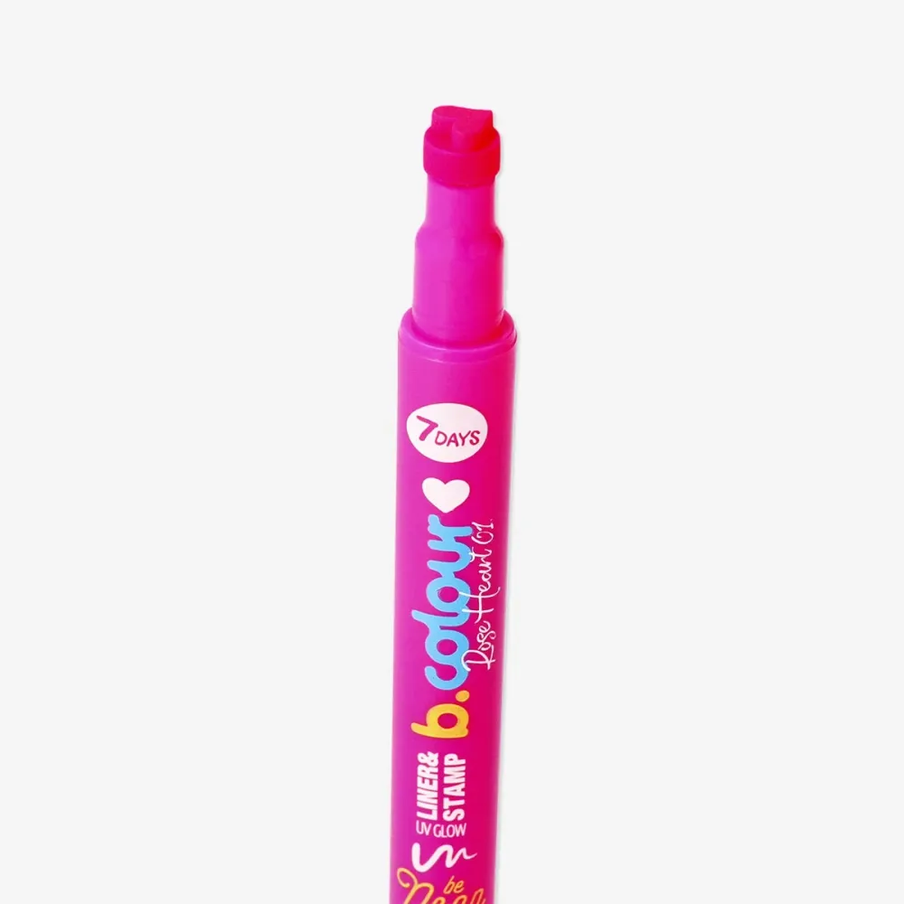 Liner & stamp UV glow 7Days B.COLOUR - 01 Ruusun sydän