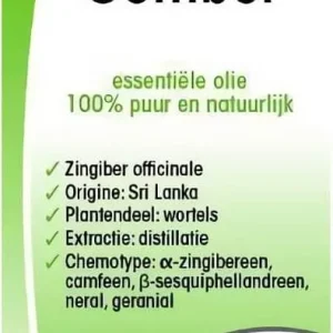 Luomu eteerinen inkivääröljy (Inkivääri) 10 ml - PHYSALIS