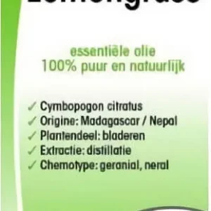 Luomu sitruunaruohoeteerinen öljy (sitruunaruoho) 10 ml - PHYSALIS