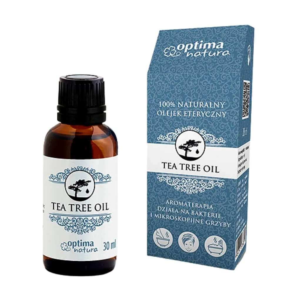 Luonnollinen eteerinen öljy teepuuöljystä Teepuuöljy 30 ml OPTIMA NATURA