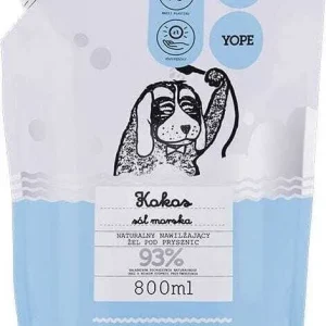 Luonnollinen kookospähkinäsuihkugeeli ja merisuolan täyttöpakkaus 800ml YOPE