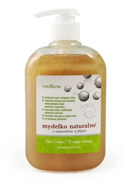 Luonnollinen nanohopea nestemäinen saippua 500ml VINSVIN