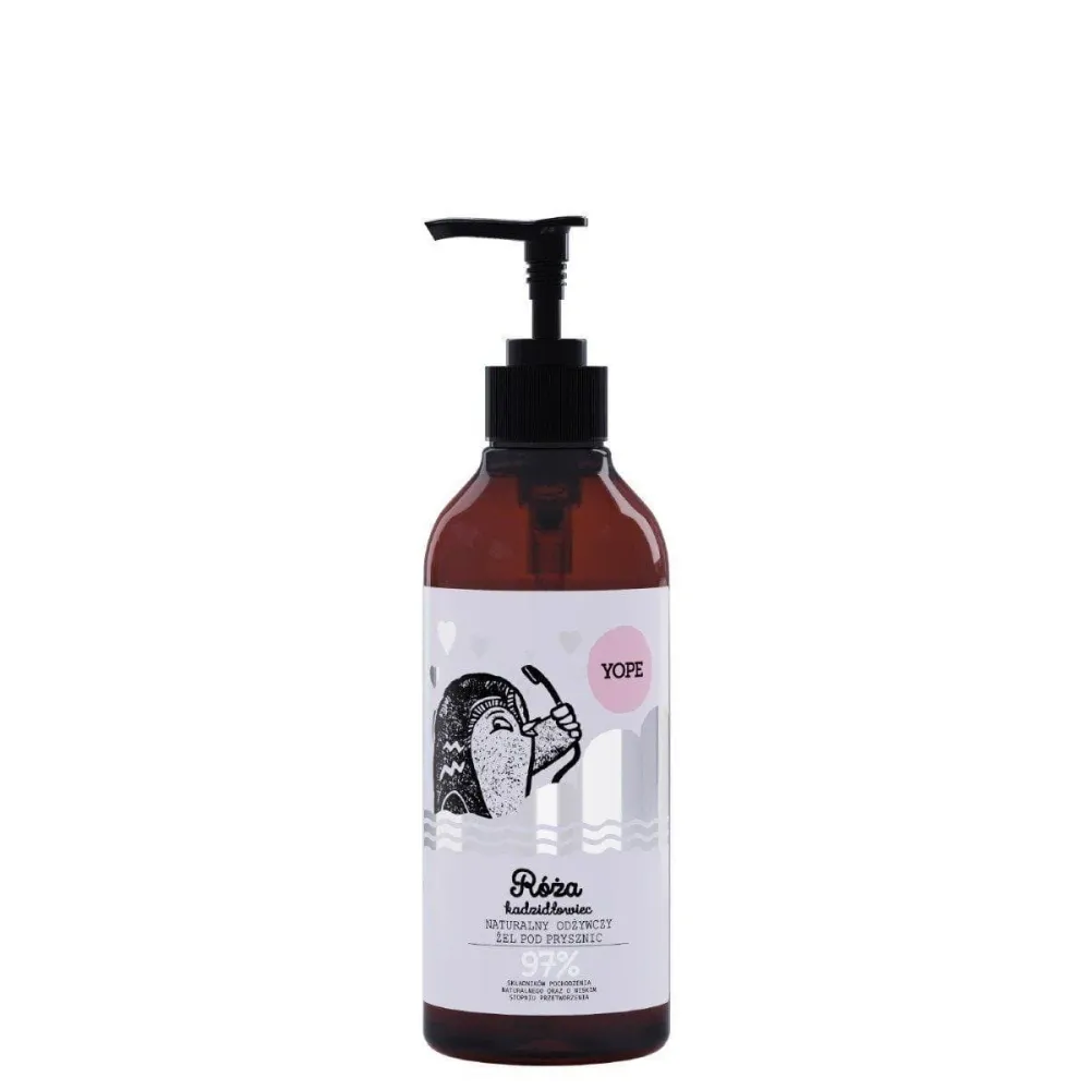 Luonnollinen ruusu- ja suitsukeduushigeeli 400ml YOPE