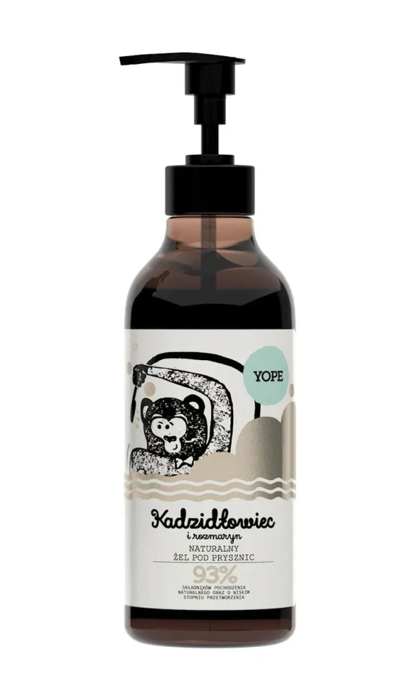 Luonnollinen suitsuke- ja rosmariiniduschiegel 400ml YOPE