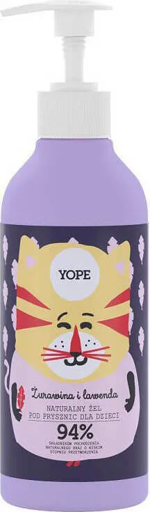 Luonnollinen vauvojen suihkugeeli puolukka ja laventeli 400ml YOPE